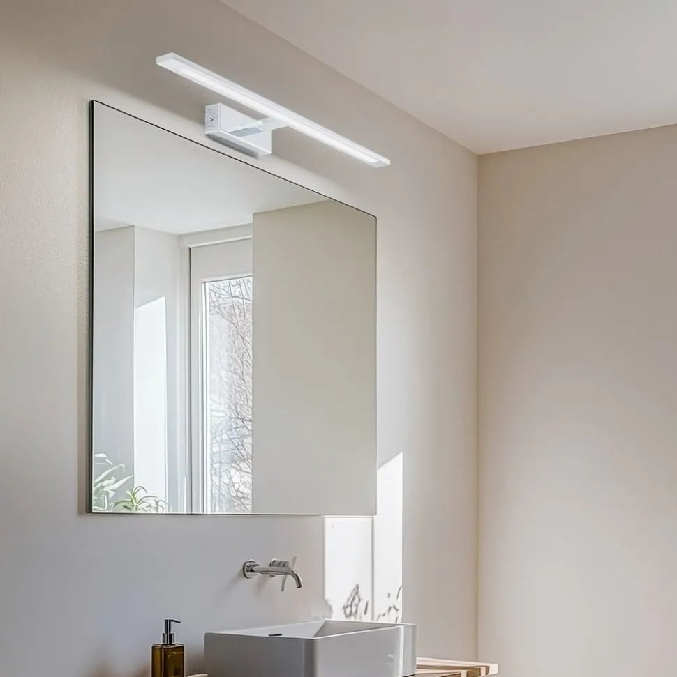 Gallery LED-væglampe, kromfarvet, metalbredde 62 cm IP44