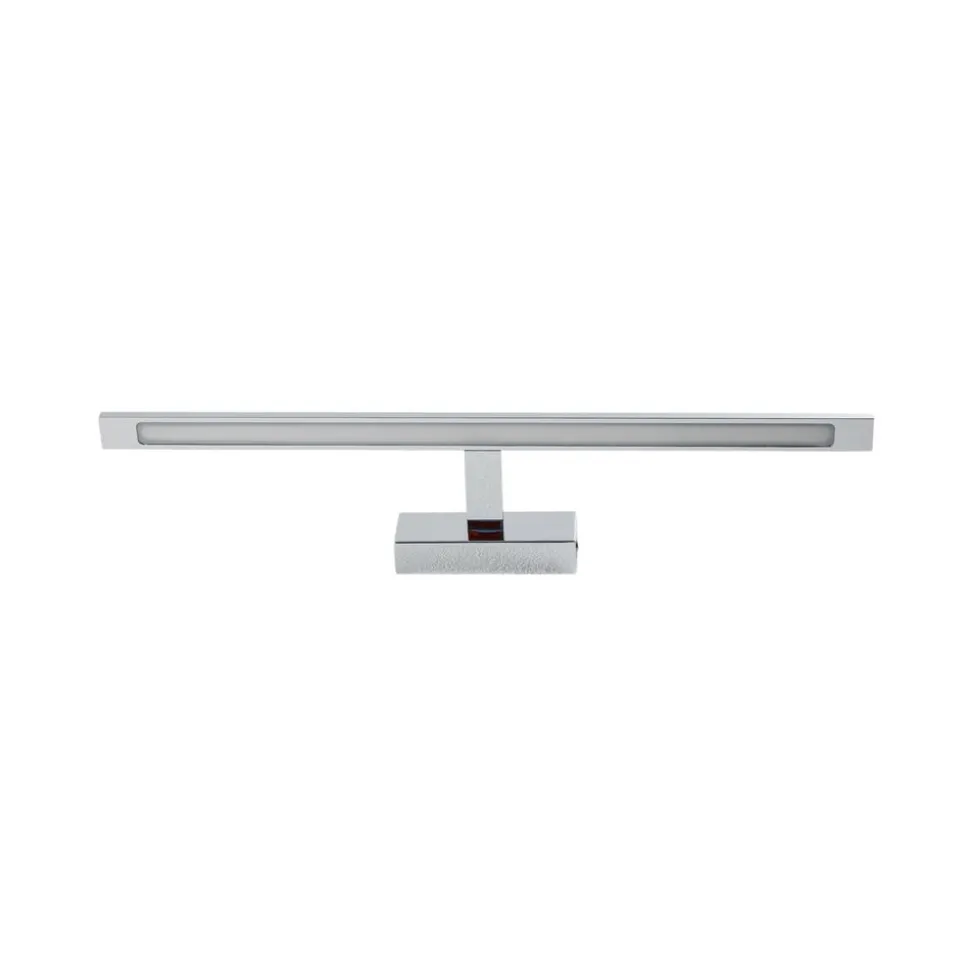 Gallery LED-væglampe, kromfarvet, metalbredde 62 cm IP44