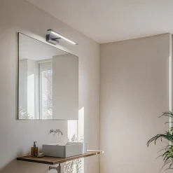 Gallery LED-væglampe, sort, metalbredde 41,5 cm IP44