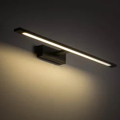 Gallery LED-væglampe, sort, metal, bredde 62 cm, IP44