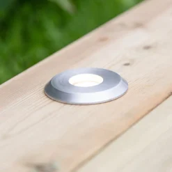 Garden 24 Decklight, sølv, toplys, 0,8W