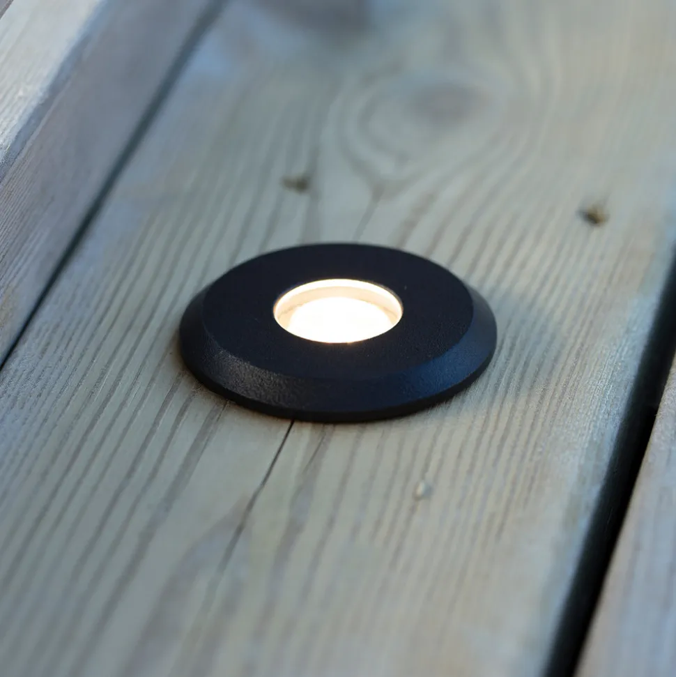 Garden 24 Decklight, sort, toplys, 0,8W