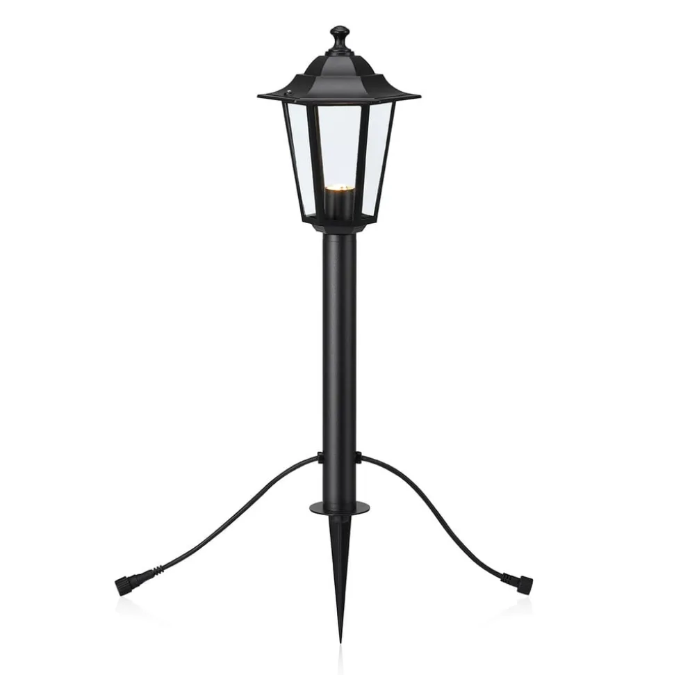 Garden 24 LED-gadelampe lygte, sort, 3W