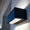 Gemini udendørs LED-væglampe, 22 cm, 3.000 K, sort