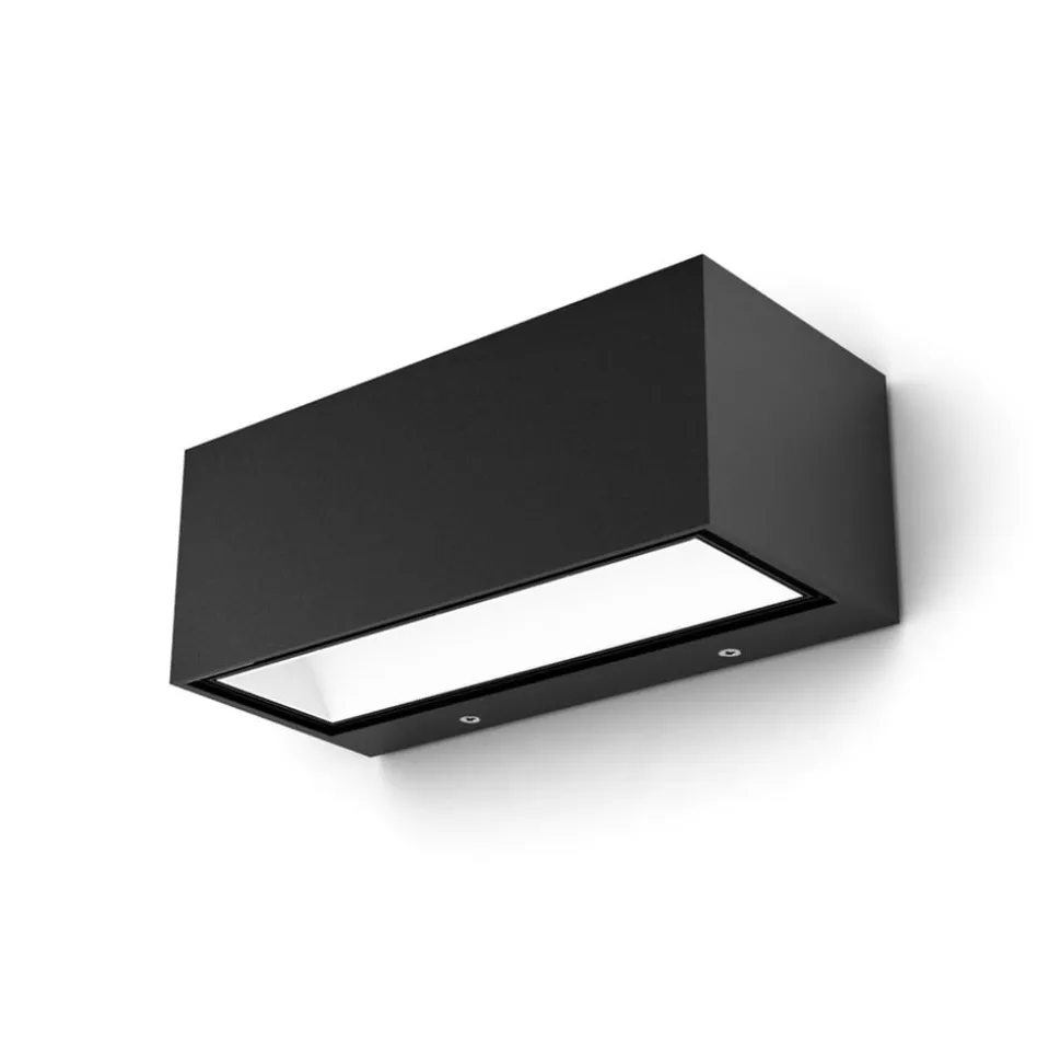 Gemini udendørs LED-væglampe, 22 cm, 4.000K, antracit