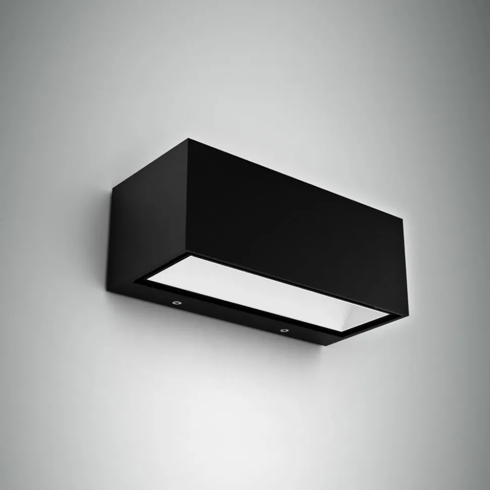 Gemini udendørs LED-væglampe, 22 cm, 4.000K, antracit