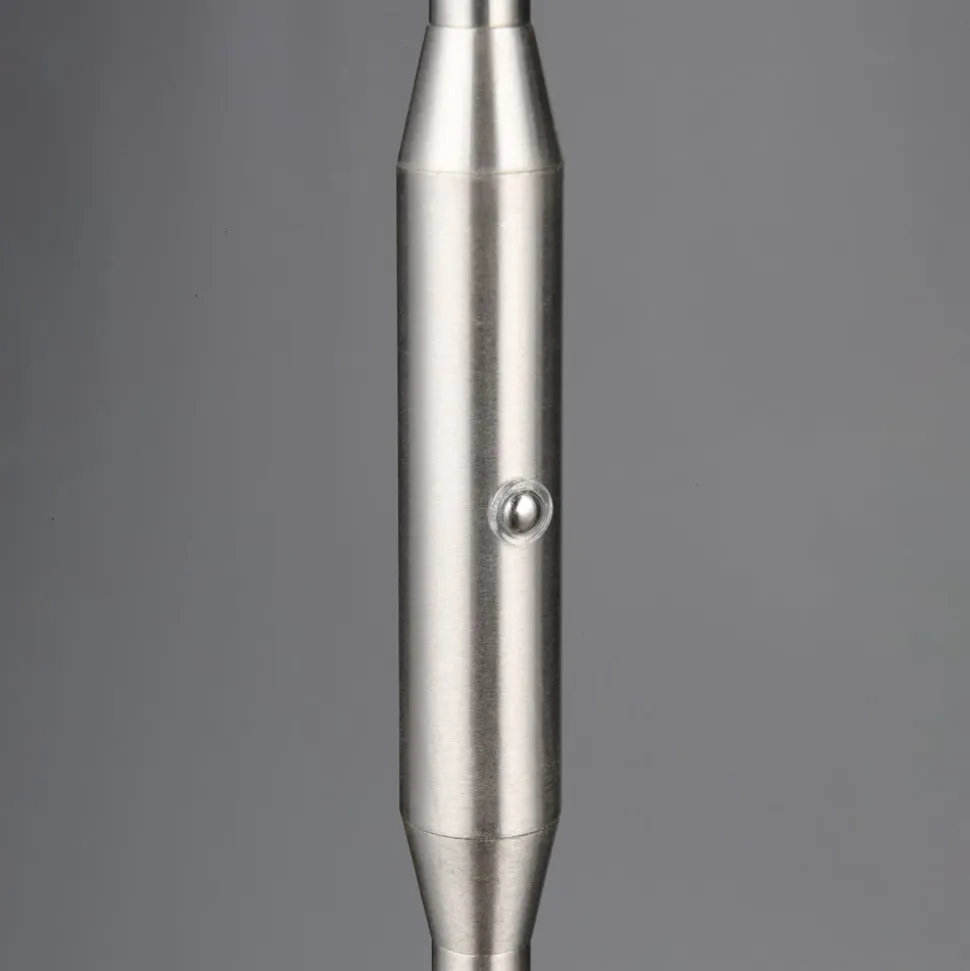 Genopladelig LED-gulvlampe Moreno, mat nikkel, CCT, dæmpbar