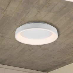 Girona LED-loftlampe med fjernbetjening, hvid