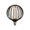 Globe LED-pære, sort, E27, 3,5 W, 1.800K, dæmpbar