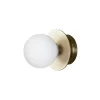 Globen Lighting væglampe ART DECO, messing/hvid Ø 16 cm IP44