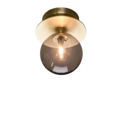 Globen Lighting væglampe ART DECO, messing/grå Ø 16 cm IP44