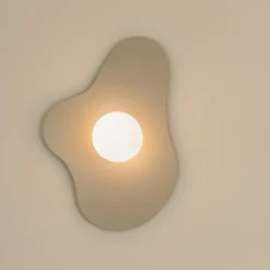 Globen Lighting væglampe ILLUSION, beige, glas, 60 cm