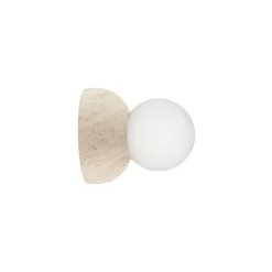 Globen Lighting væglampe Torrano, beige, Ø 13 cm IP44