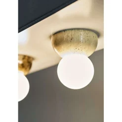Globen Lighting væglampe Torrano, beige, Ø 13 cm IP44