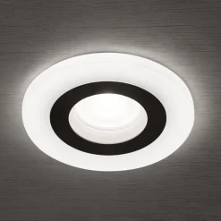 Glow indbygningsspot, sort, metal, Ø 11 cm, GU10