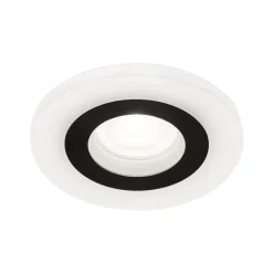 Glow indbygningsspot, sort, metal, Ø 11 cm, GU10