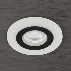 Glow indbygningsspot, sort, metal, Ø 11 cm, GU10