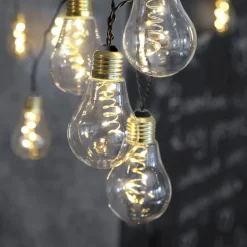 Glow LED-lyskæde, glas, klar