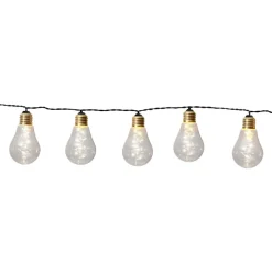 Glow LED-lyskæde, glas, klar