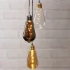 Glow vintage LED-dekolampe med timer, røgfarvet