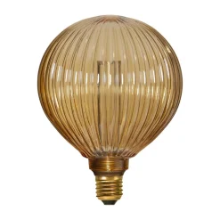 G125 NGC Stripe LED-globe E27 1 W 1.800 K ravgul