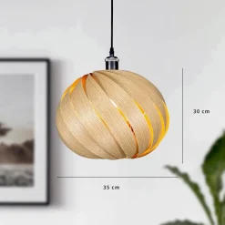 Gofurnit Mela pendellampe, eg, Ø 35 cm