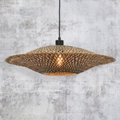 GOOD & MOJO Bali pendellampe af bambus, Ø 60 cm