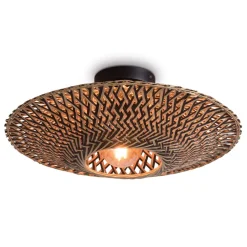 GOOD & MOJO loftlampe Bali, Ø 44 cm, sort/natur, bambus