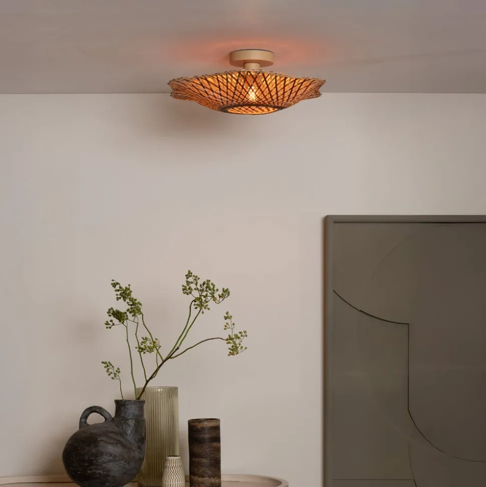 GOOD & MOJO loftlampe Madura, Ø 44 cm, brun, bambus E27