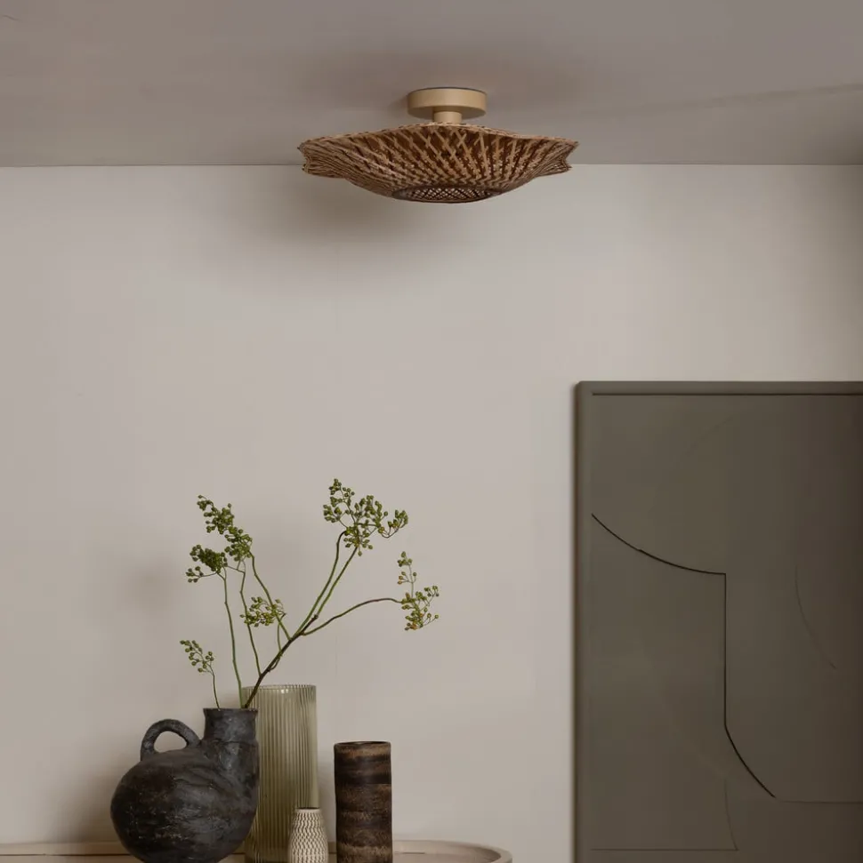 GOOD & MOJO loftlampe Madura, Ø 44 cm, brun, bambus E27