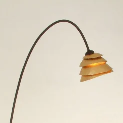 Graciøs SNAIL gulvlampe med 1 lys, jern brun og gu