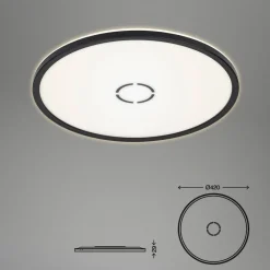 Gratis LED-loftslampe, Ø 42 cm, sort