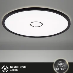 Gratis LED-loftslampe, Ø 42 cm, sort