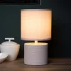 Greasby bordlampe med tekstilskærm, beige