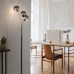 Green Widow gulvlampe med glasskærme