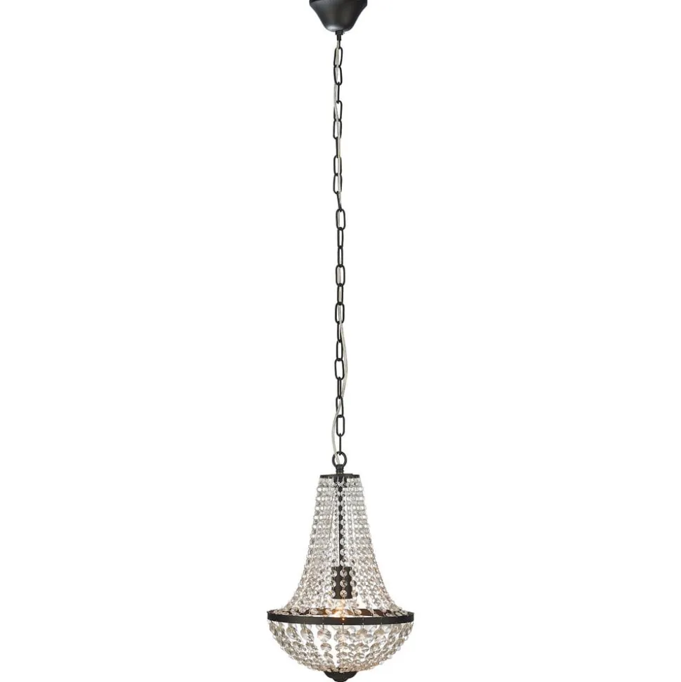 Gränsö lysekrone, sort, IP20, Ø 30 cm