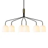 GUBI Lysekrone Howard 6-lys 134x73 cm gunmetal/hvid