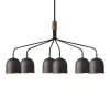 GUBI Lysekrone Howard 6-lys 134x73 cm gunmetal