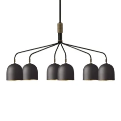 GUBI Lysekrone Howard 6-lys 134x73 cm gunmetal