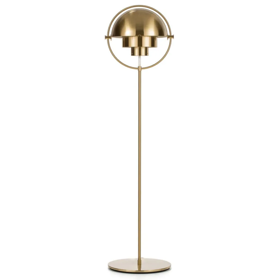 GUBI Multi-Lite gulvlampe, højde 148 cm, messing/messing