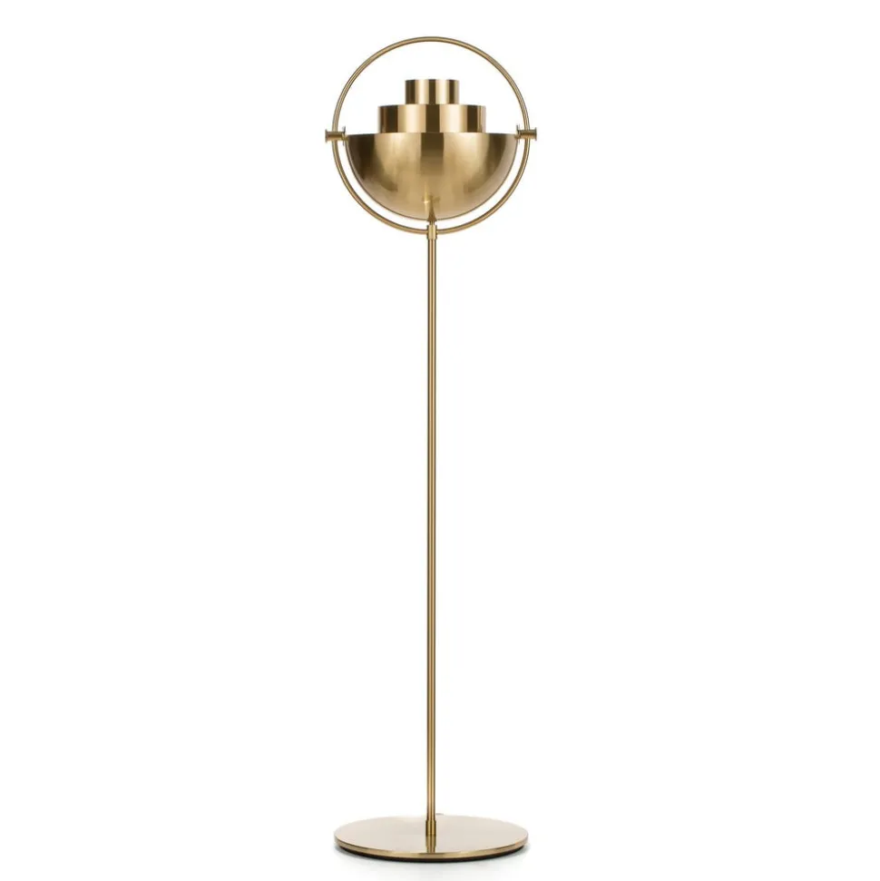 GUBI Multi-Lite gulvlampe, højde 148 cm, messing/messing