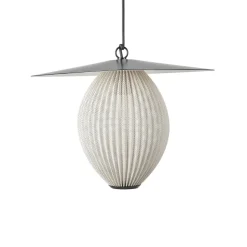 GUBI Satellite udendørs pendel, 45x27 cm, sort/sennepsguld