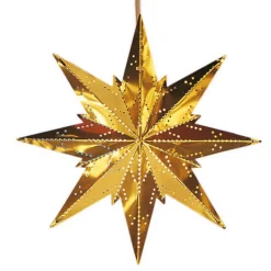 Guldfarvet metalstjerne Mini