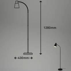 Gulvlampe 1474015 af metal i sort