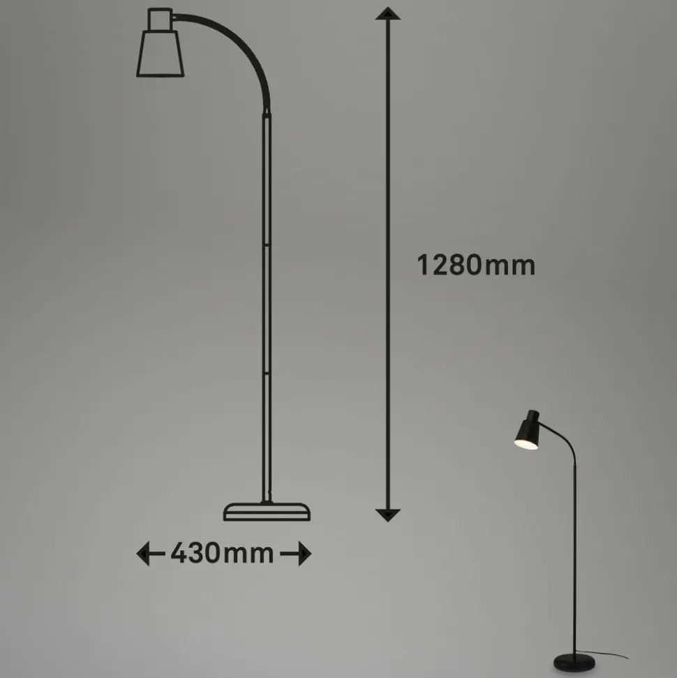 Gulvlampe 1474015 af metal i sort