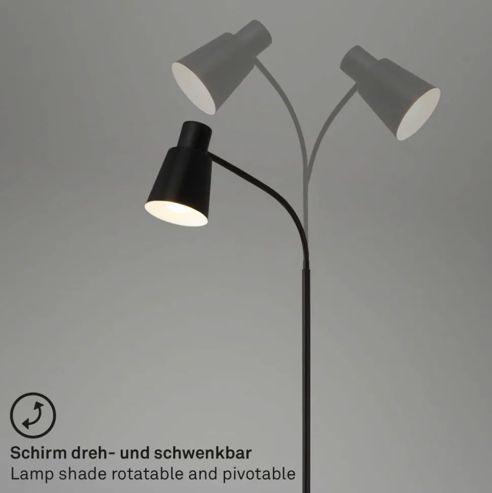 Gulvlampe 1474015 af metal i sort