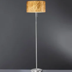 Gulvlampe Alea Loop med bladguld