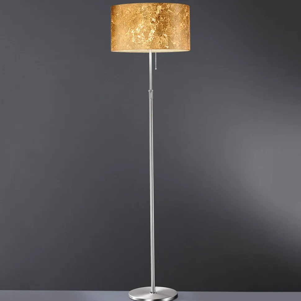 Gulvlampe Alea Loop med bladguld
