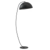 Gulvlampe Arcos, sort, højde 150 cm, metal