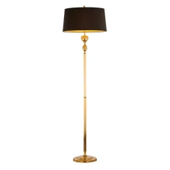 Gulvlampe Baranio med stofskærm